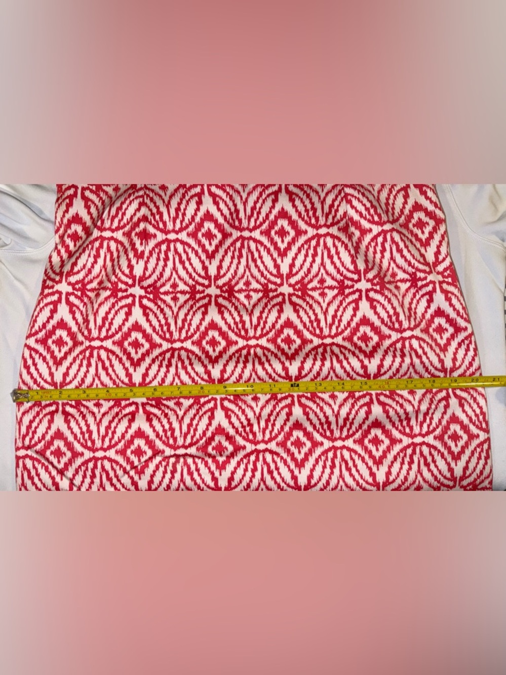 INC International Concepts woman’s Coral & White sleeveless Dress Size 12 Beaded - Picture 14 of 16
